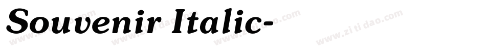 Souvenir Italic字体转换